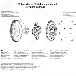 Sprzeglo dla sportu motorowego z kolem zamachowym